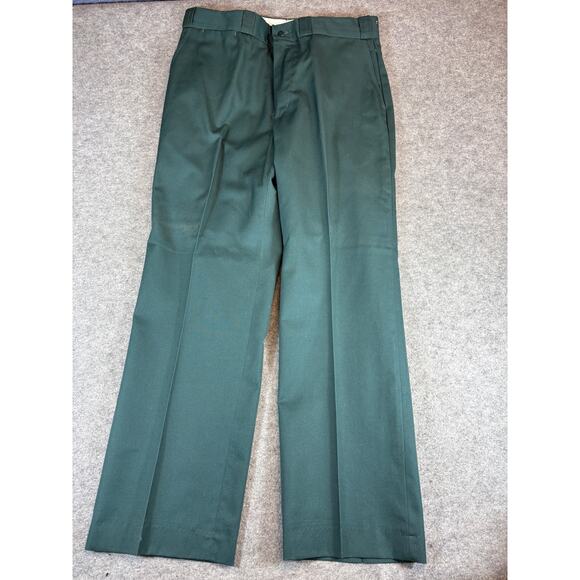 VINTAGE OshKosh B’gosh Best-Prest Pants Mens 36 Green Straight Leg Work Trousers - Picture 1 of 9